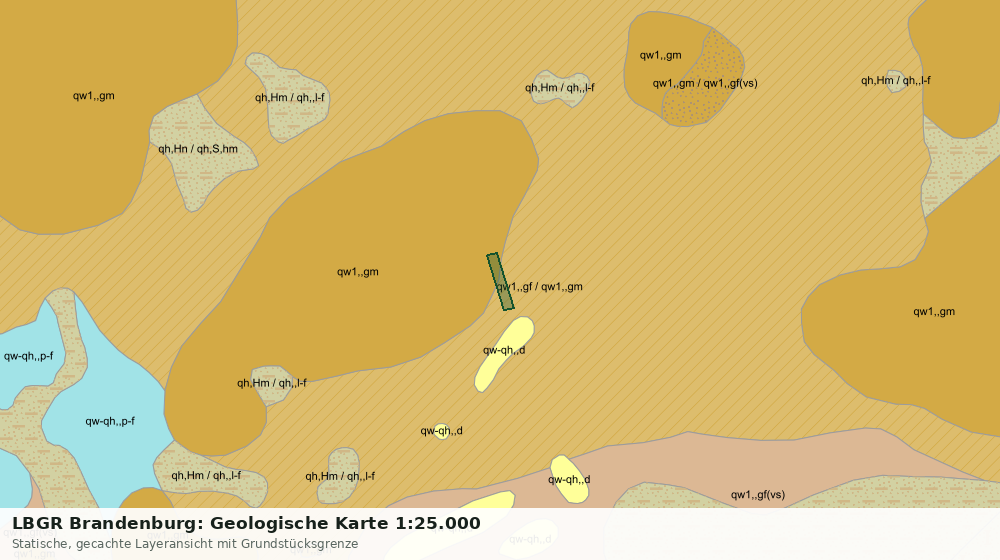 Statische Kartenansicht: LBGR Brandenburg: Geologische Karte 1:25.000