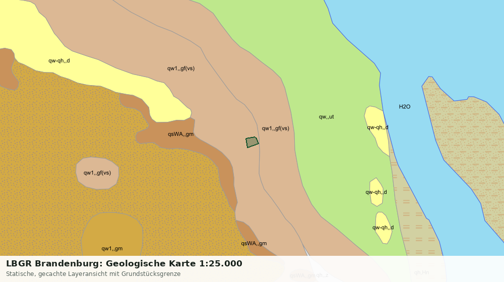 Statische Kartenansicht: LBGR Brandenburg: Geologische Karte 1:25.000