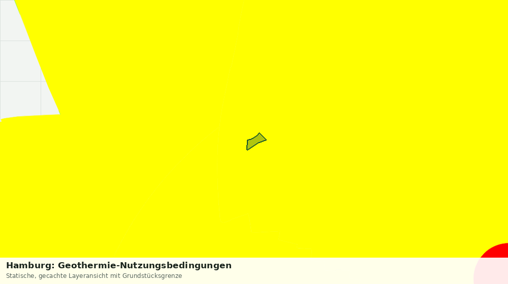 Statische Kartenansicht: Hamburg: Geothermie-Nutzungsbedingungen