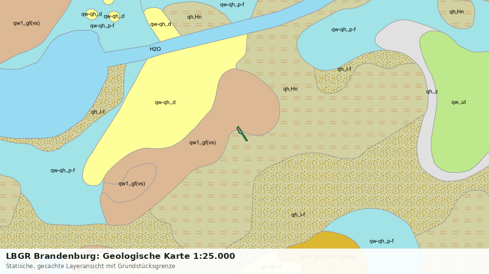 Statische Kartenansicht: LBGR Brandenburg: Geologische Karte 1:25.000