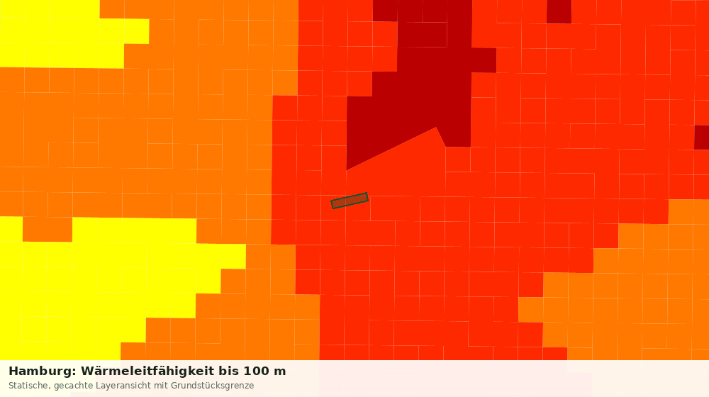 Statische Kartenansicht: Hamburg: Wärmeleitfähigkeit bis 100 m