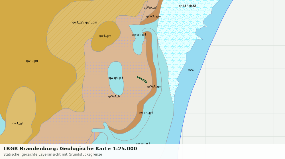 Statische Kartenansicht: LBGR Brandenburg: Geologische Karte 1:25.000
