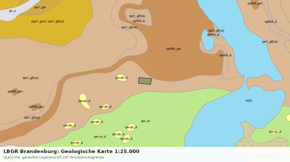Statische Kartenansicht: LBGR Brandenburg: Geologische Karte 1:25.000