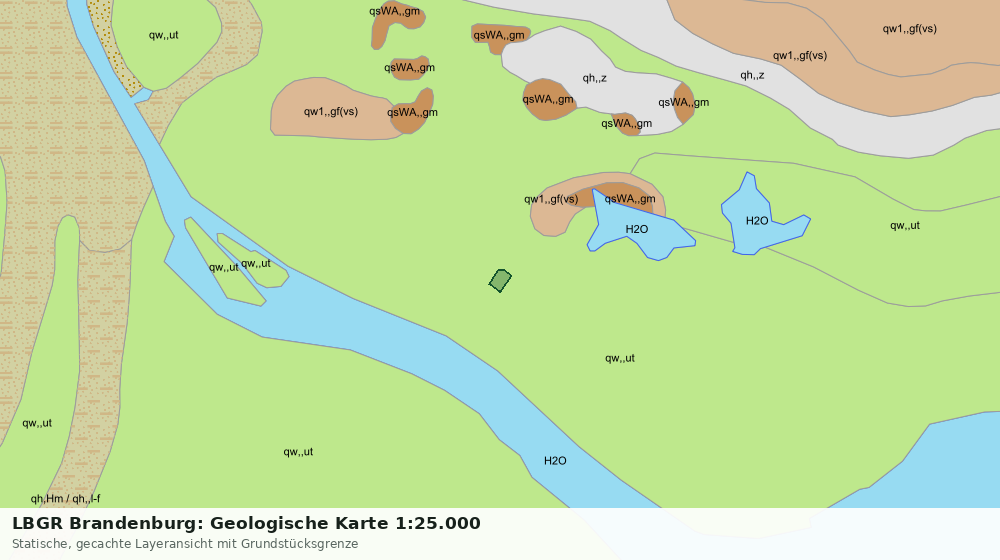 Statische Kartenansicht: LBGR Brandenburg: Geologische Karte 1:25.000