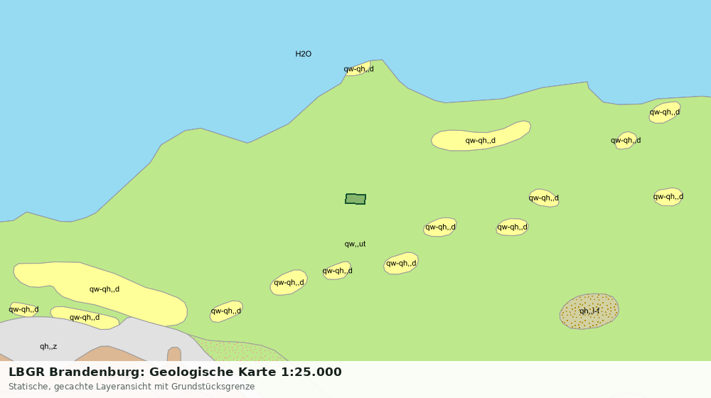 Statische Kartenansicht: LBGR Brandenburg: Geologische Karte 1:25.000