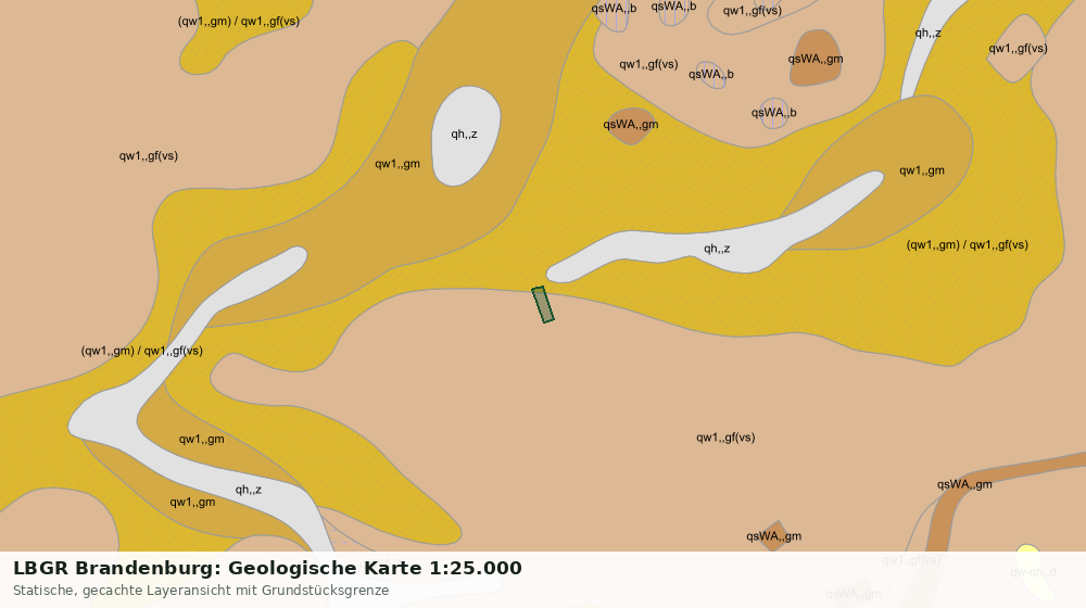Statische Kartenansicht: LBGR Brandenburg: Geologische Karte 1:25.000