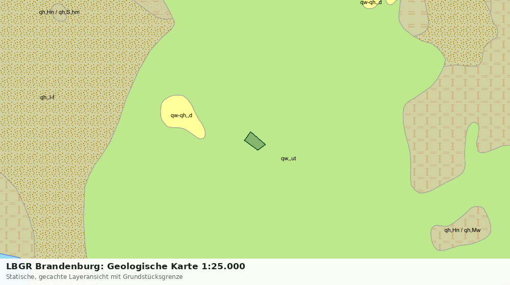 Statische Kartenansicht: LBGR Brandenburg: Geologische Karte 1:25.000