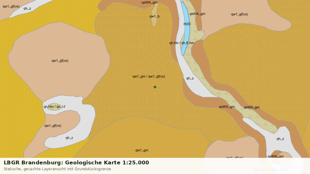 Statische Kartenansicht: LBGR Brandenburg: Geologische Karte 1:25.000