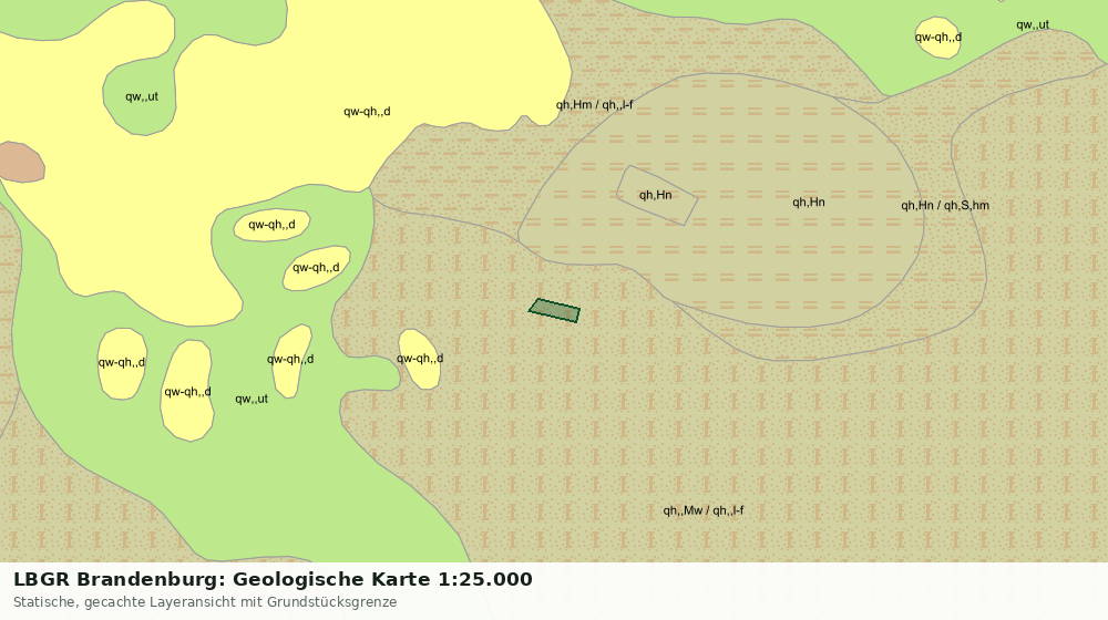 Statische Kartenansicht: LBGR Brandenburg: Geologische Karte 1:25.000