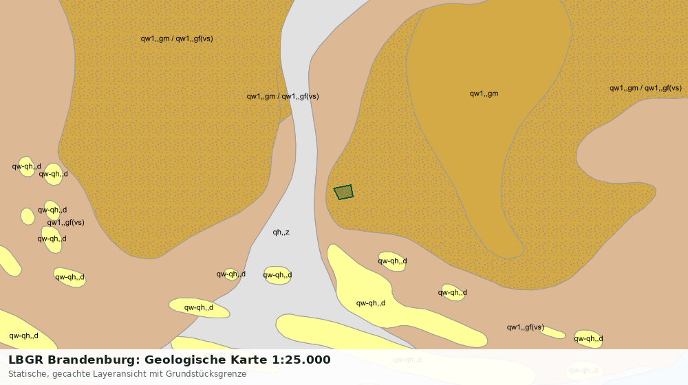 Statische Kartenansicht: LBGR Brandenburg: Geologische Karte 1:25.000