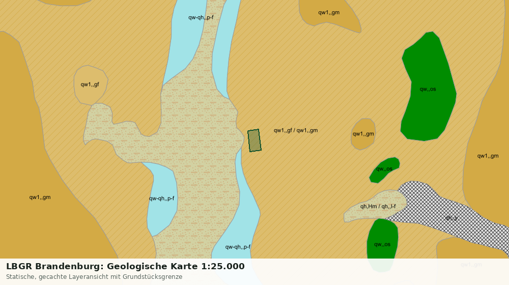Statische Kartenansicht: LBGR Brandenburg: Geologische Karte 1:25.000