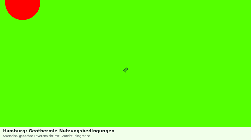 Statische Kartenansicht: Hamburg: Geothermie-Nutzungsbedingungen