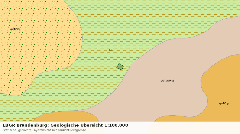 Statische Kartenansicht: LBGR Brandenburg: Geologische Übersicht 1:100.000