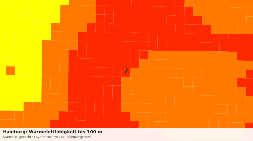Statische Kartenansicht: Hamburg: Wärmeleitfähigkeit bis 100 m
