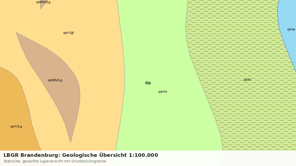 Statische Kartenansicht: LBGR Brandenburg: Geologische Übersicht 1:100.000