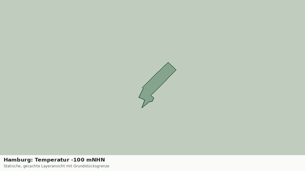 Statische Kartenansicht: Hamburg: Temperatur -100 mNHN