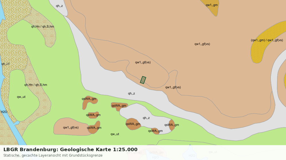 Statische Kartenansicht: LBGR Brandenburg: Geologische Karte 1:25.000