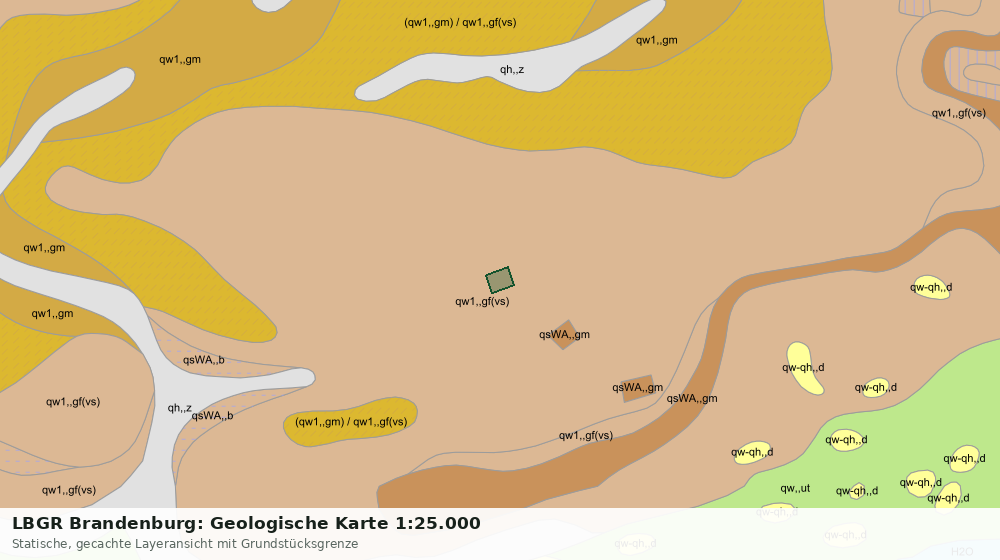 Statische Kartenansicht: LBGR Brandenburg: Geologische Karte 1:25.000