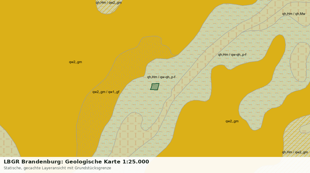 Statische Kartenansicht: LBGR Brandenburg: Geologische Karte 1:25.000