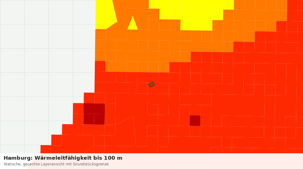 Statische Kartenansicht: Hamburg: Wärmeleitfähigkeit bis 100 m