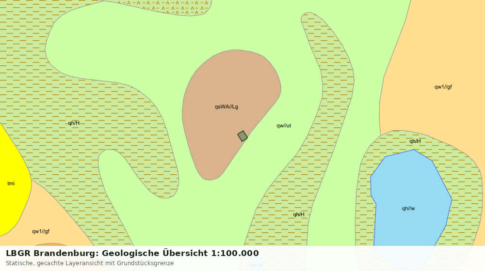 Statische Kartenansicht: LBGR Brandenburg: Geologische Übersicht 1:100.000