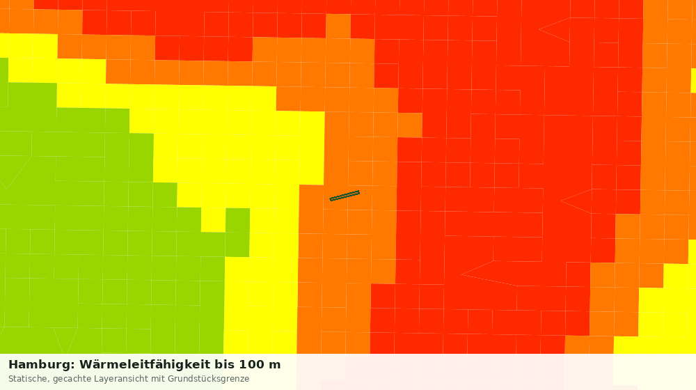 Statische Kartenansicht: Hamburg: Wärmeleitfähigkeit bis 100 m