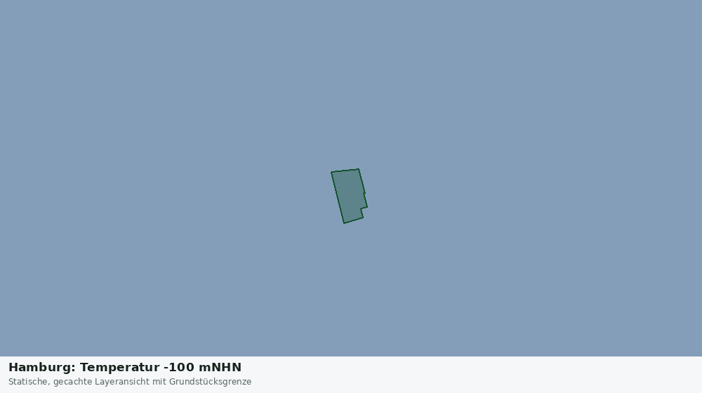 Statische Kartenansicht: Hamburg: Temperatur -100 mNHN