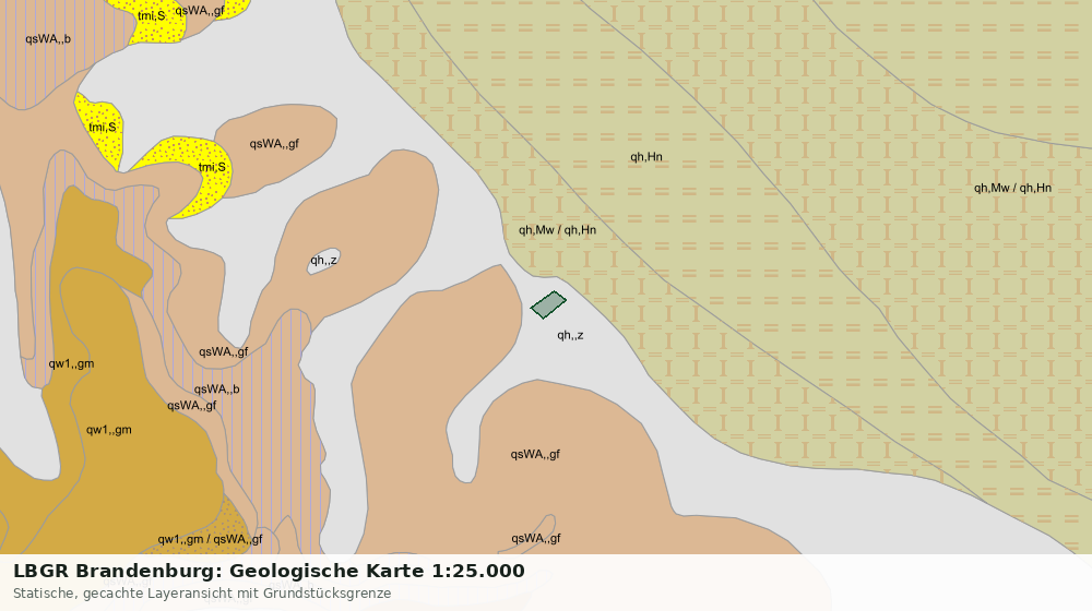 Statische Kartenansicht: LBGR Brandenburg: Geologische Karte 1:25.000