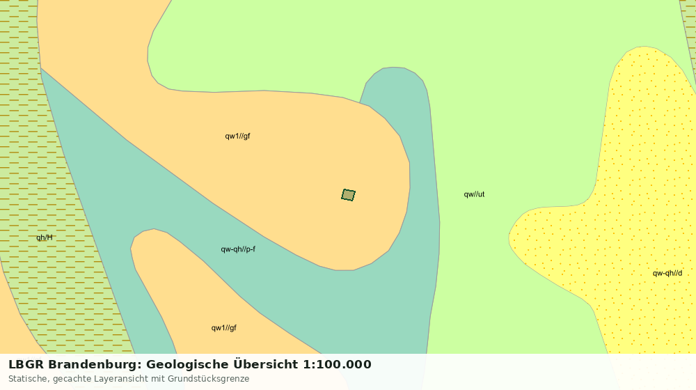 Statische Kartenansicht: LBGR Brandenburg: Geologische Übersicht 1:100.000