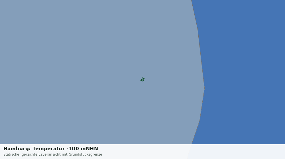 Statische Kartenansicht: Hamburg: Temperatur -100 mNHN