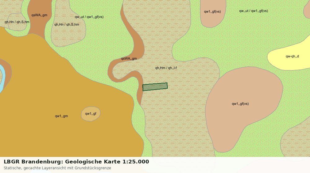 Statische Kartenansicht: LBGR Brandenburg: Geologische Karte 1:25.000