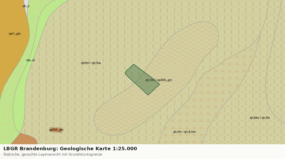 Statische Kartenansicht: LBGR Brandenburg: Geologische Karte 1:25.000