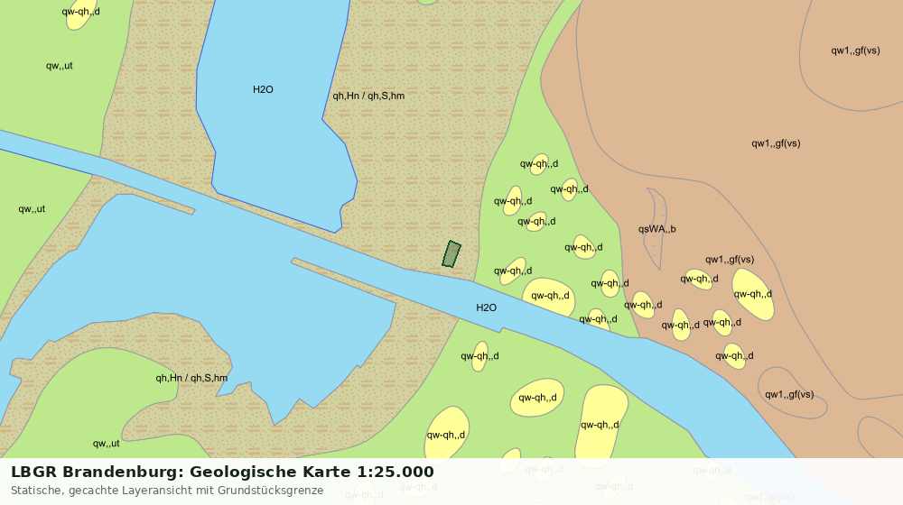 Statische Kartenansicht: LBGR Brandenburg: Geologische Karte 1:25.000