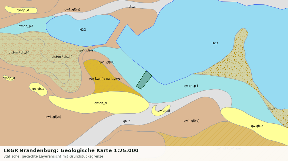 Statische Kartenansicht: LBGR Brandenburg: Geologische Karte 1:25.000