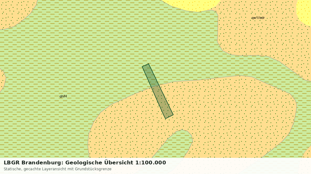 Statische Kartenansicht: LBGR Brandenburg: Geologische Übersicht 1:100.000