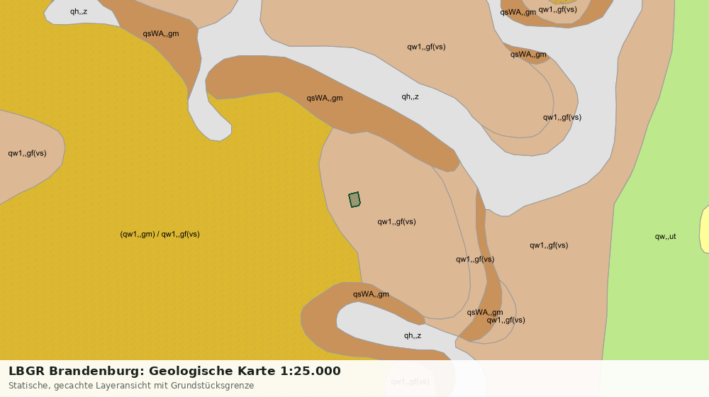 Statische Kartenansicht: LBGR Brandenburg: Geologische Karte 1:25.000