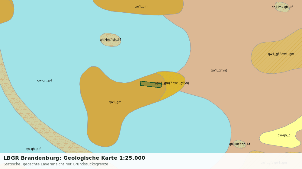Statische Kartenansicht: LBGR Brandenburg: Geologische Karte 1:25.000