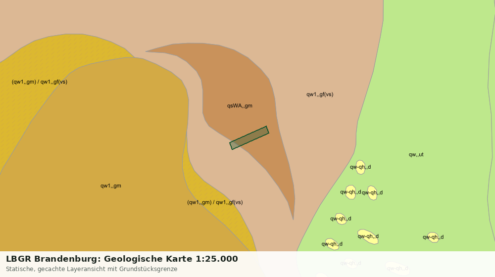Statische Kartenansicht: LBGR Brandenburg: Geologische Karte 1:25.000