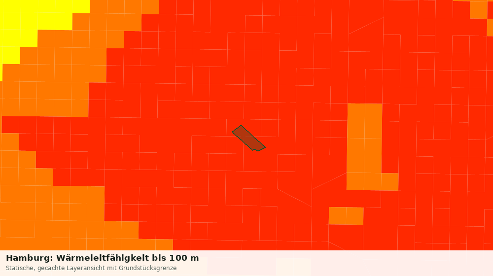 Statische Kartenansicht: Hamburg: Wärmeleitfähigkeit bis 100 m