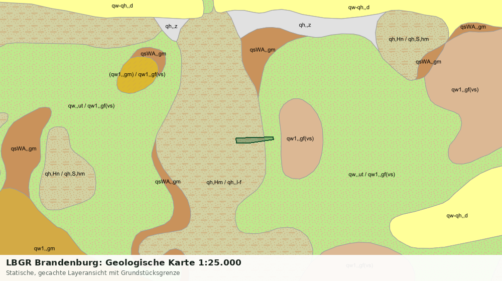 Statische Kartenansicht: LBGR Brandenburg: Geologische Karte 1:25.000