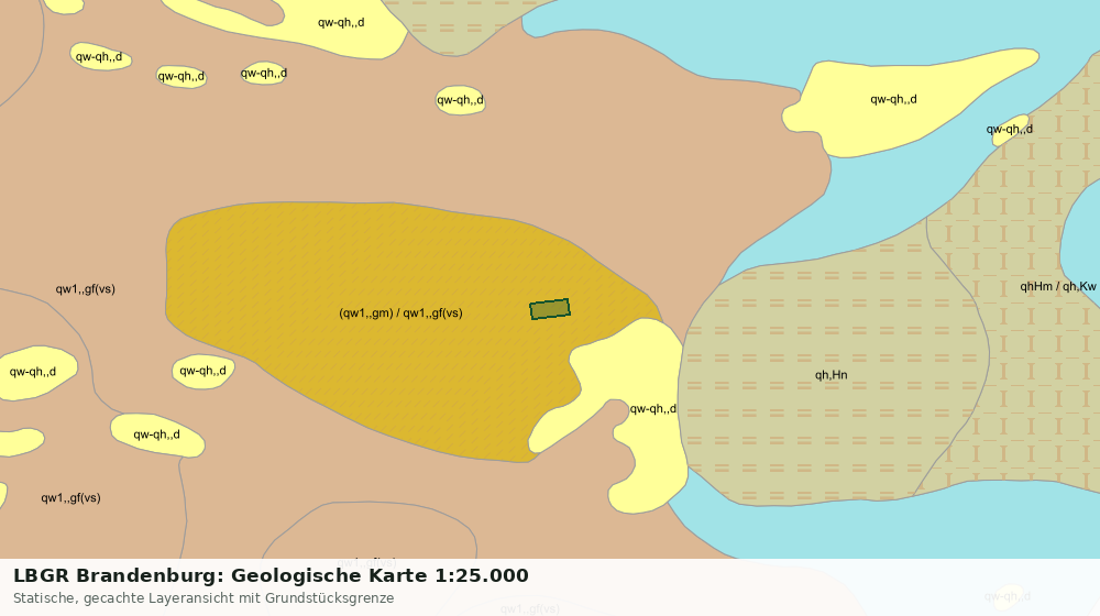 Statische Kartenansicht: LBGR Brandenburg: Geologische Karte 1:25.000