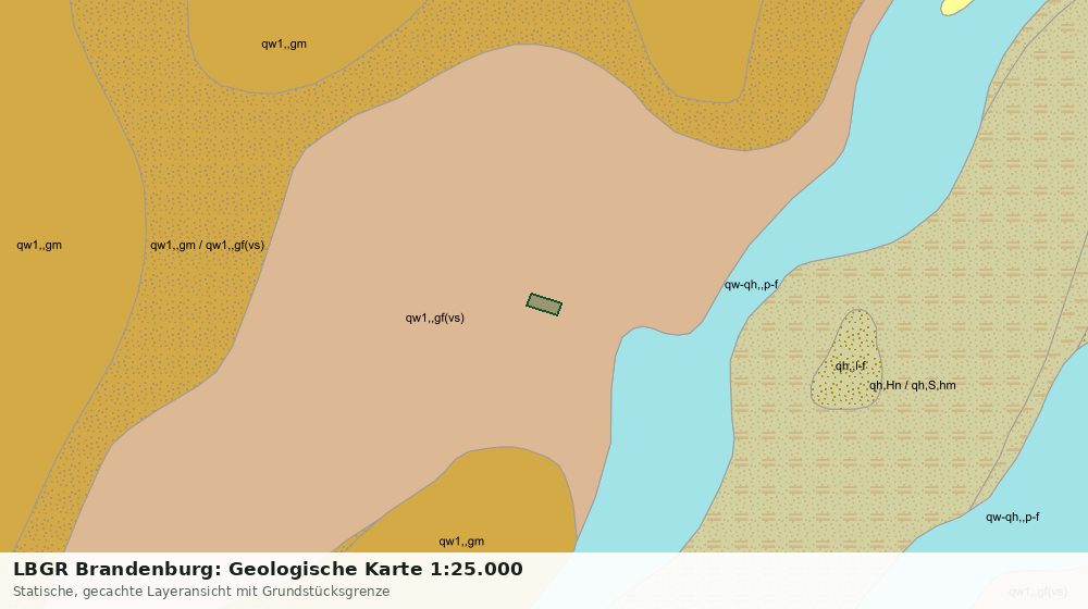 Statische Kartenansicht: LBGR Brandenburg: Geologische Karte 1:25.000