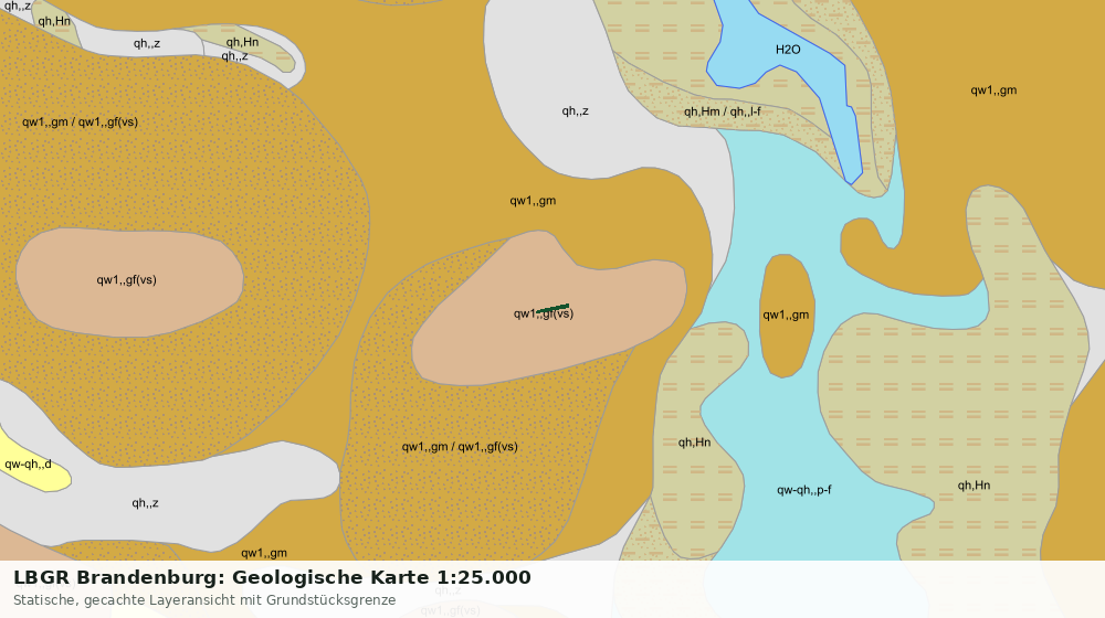 Statische Kartenansicht: LBGR Brandenburg: Geologische Karte 1:25.000