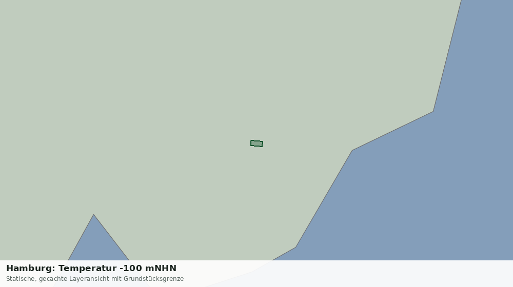 Statische Kartenansicht: Hamburg: Temperatur -100 mNHN