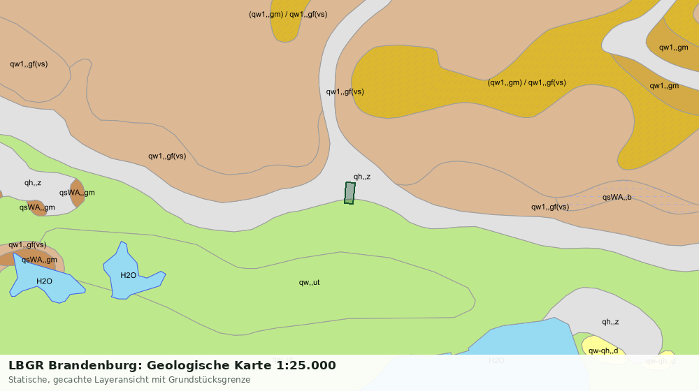 Statische Kartenansicht: LBGR Brandenburg: Geologische Karte 1:25.000
