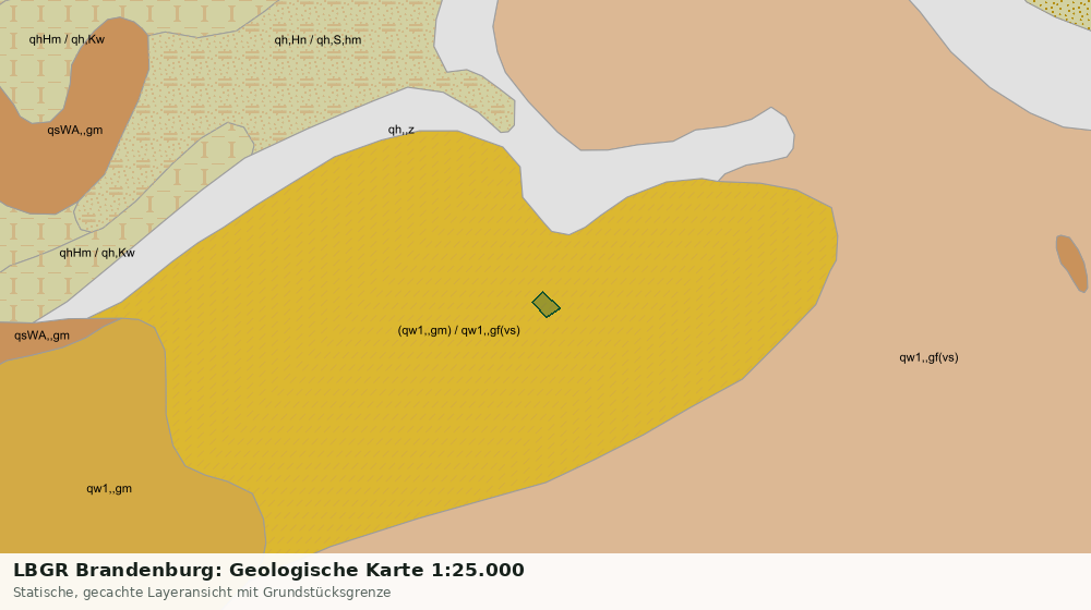 Statische Kartenansicht: LBGR Brandenburg: Geologische Karte 1:25.000