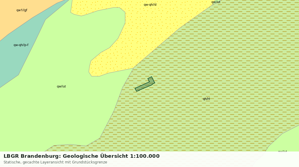 Statische Kartenansicht: LBGR Brandenburg: Geologische Übersicht 1:100.000