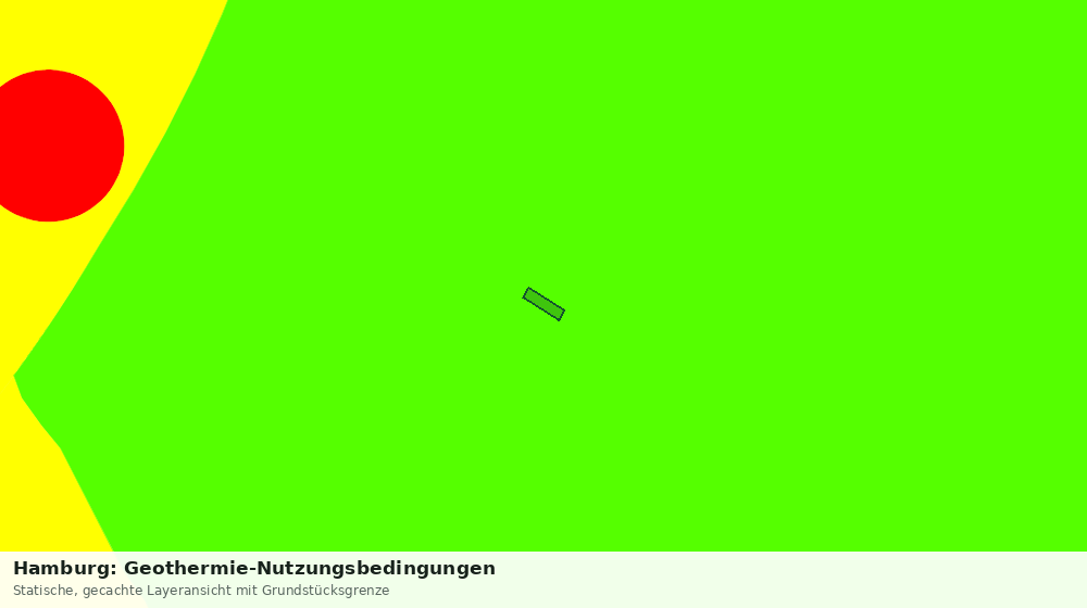 Statische Kartenansicht: Hamburg: Geothermie-Nutzungsbedingungen