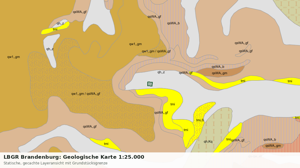 Statische Kartenansicht: LBGR Brandenburg: Geologische Karte 1:25.000