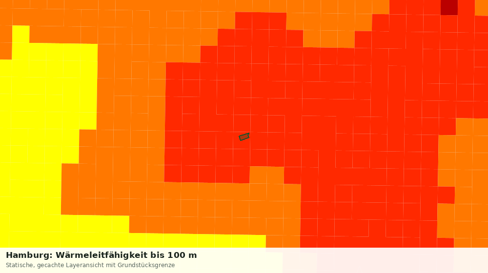 Statische Kartenansicht: Hamburg: Wärmeleitfähigkeit bis 100 m